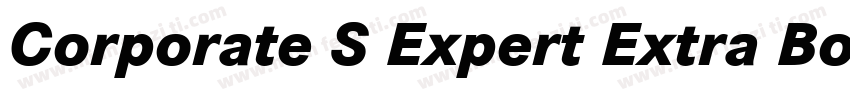 Corporate S Expert Extra Bold Italic OsF字体转换